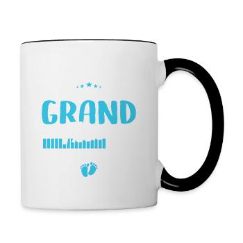 Je Vais Être Grand Frère 2023 | futur Grand Frère - Mug contrasté - blanc/noir - Droite