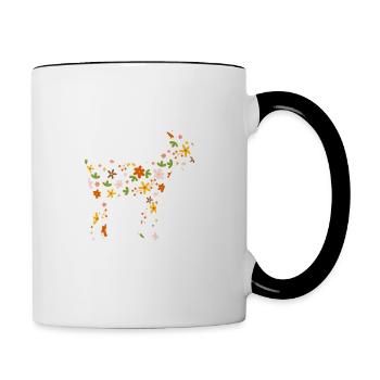 j'peux pas j'ai chèvre - Mug contrasté - blanc/noir - Droite