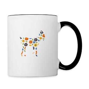 J'peux Pas J'ai Chèvre - Mug contrasté - blanc/noir - Droite