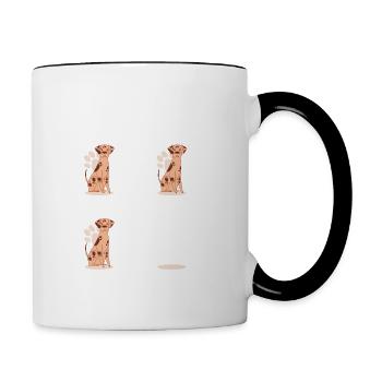 Éducation Chien Entraînement Du Golden Retriever - Mug contrasté - blanc/noir - Droite