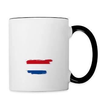 Je Peux Pas J'me Barre Au Pays-Bas - Mug contrasté - blanc/noir - Droite