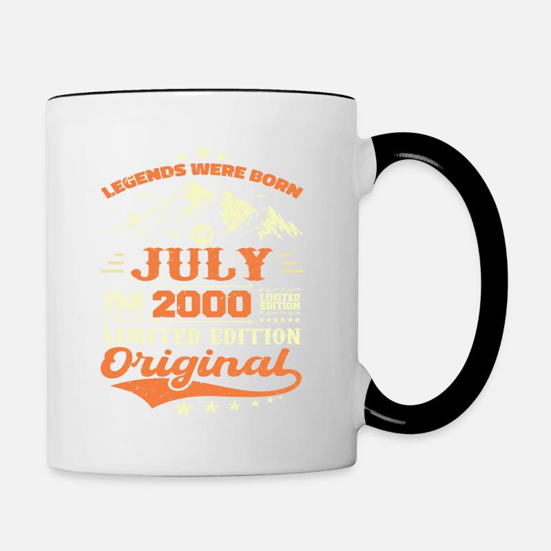July 2000 vintage retro anniversary 2000 - Contrasting Mug - white/black