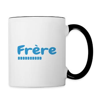 Bientôt Grand Frère 2026 - Futur grand-frère - Mug contrasté - blanc/noir - Droite