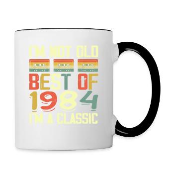 1984 I'm Not Old I'm Classic Vintage 1984 Birthday - Contrasting Mug - white/black - Right