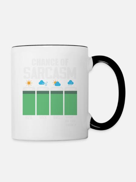 Chance auf Sarkasmus - Tasse zweifarbig - Weiß/Schwarz