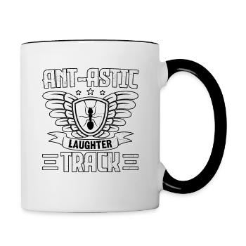 Ant-astic laughter track - Tasse zweifarbig - Weiß/Schwarz - Rechts