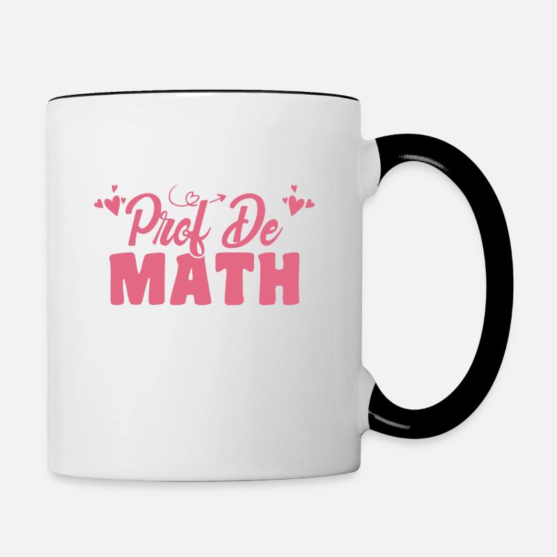 Je Suis Prof De Maths - Mug contrasté - blanc/noir