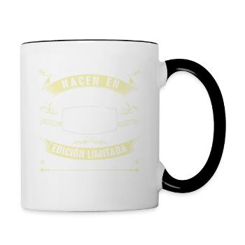 23. Geburtstag Jahrgang 2001 - Tasse zweifarbig - Weiß/Schwarz - Rechts