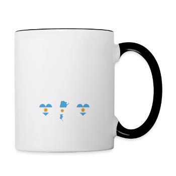 Bébés égaux meilleurs ont un papa Argentin - Mug contrasté - blanc/noir - Droite
