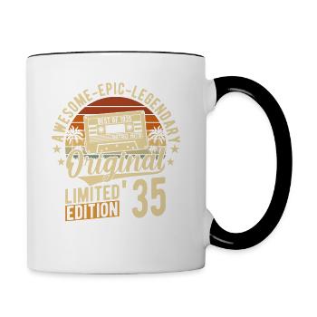 Legendärer 89. Geburtstag 1935 - Tasse zweifarbig - Weiß/Schwarz - Rechts