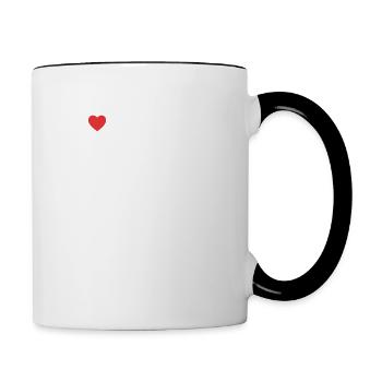 Liebe meinen heißen Freund - Tasse zweifarbig - Weiß/Schwarz - Rechts