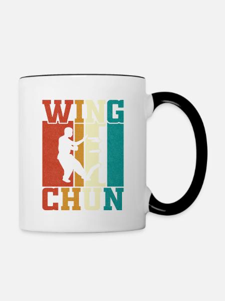 Wing Chun - Tasse zweifarbig - Weiß/Schwarz