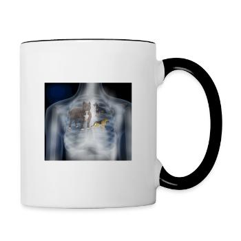 I Got that Dog in Me Xray Meme Funny - Contrasting Mug - white/black - Right