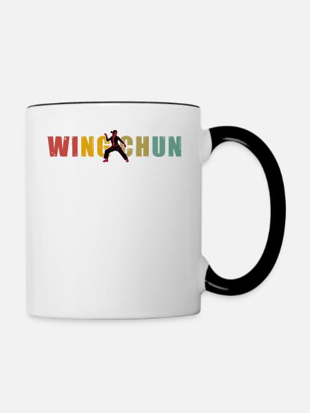 Wing Chun - Tasse zweifarbig - Weiß/Schwarz