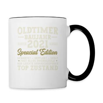 2021 Original 2021 Vintage Vintage Retro anniversa - Contrasting Mug - white/black - Right