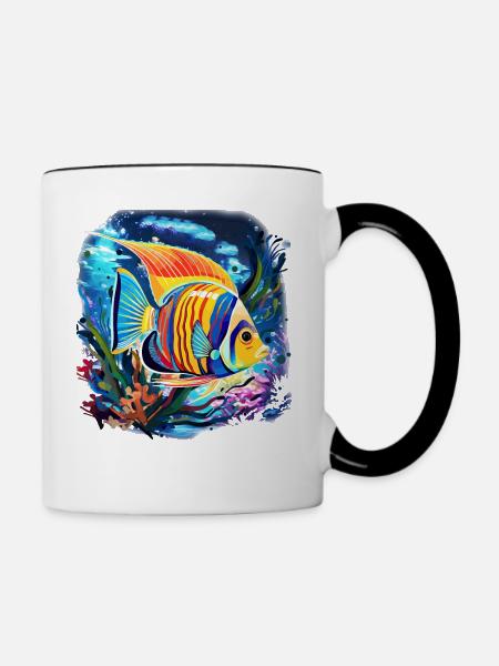 Skalar - Tasse zweifarbig - Weiß/Schwarz