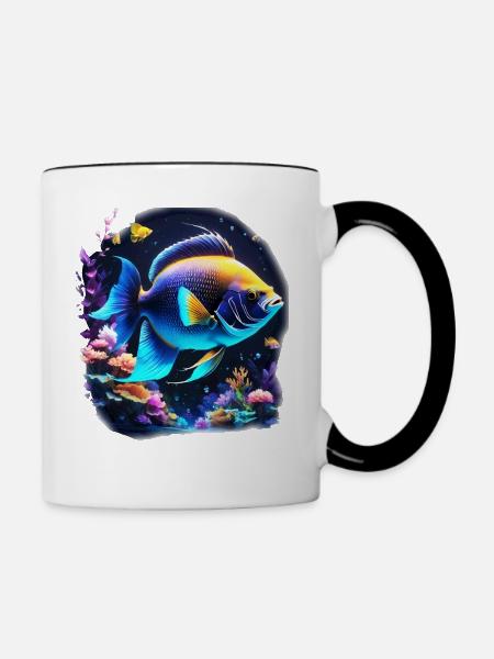 Skalar - Tasse zweifarbig - Weiß/Schwarz