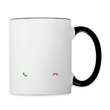 Le Char à Voile M'appelle - Mug contrasté - blanc/noir - Droite