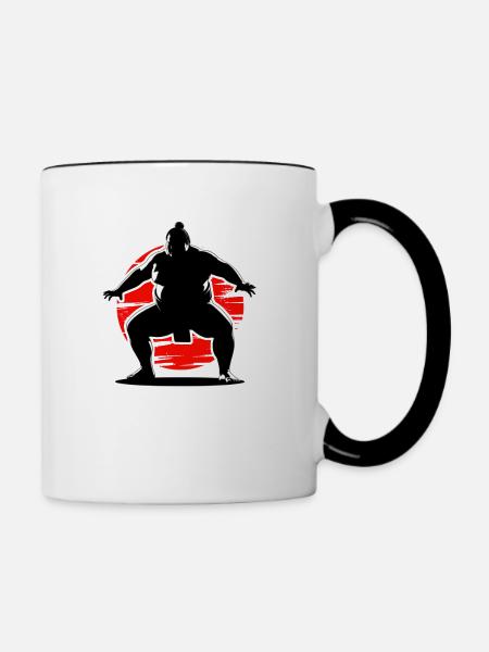 Sumo - Tasse zweifarbig - Weiß/Schwarz