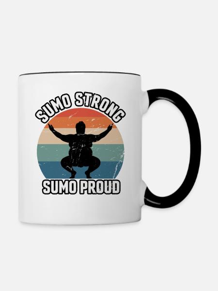 Sumo stark Sumo Stolz - Tasse zweifarbig - Weiß/Schwarz