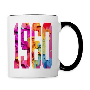 BUNT 66. GEBURTSTAG 1960 - Tasse zweifarbig - Weiß/Schwarz - Rechts