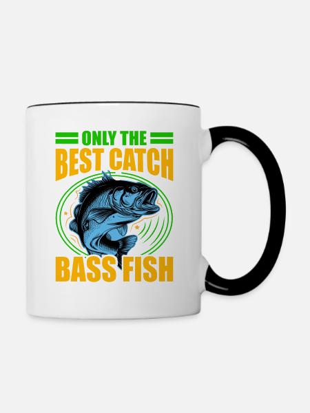 Nur der beste Fang Barschfische - Tasse zweifarbig - Weiß/Schwarz