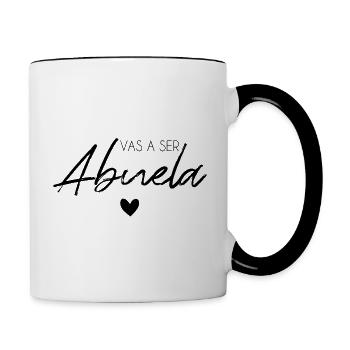 vas a ser abuela - Tasse zweifarbig - Weiß/Schwarz - Rechts