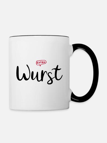 prinzenart / Extrawurst - Tasse zweifarbig - Weiß/Schwarz