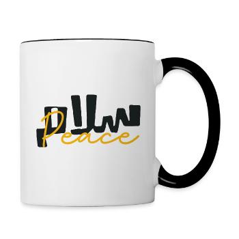 Salam Frieden - Tasse zweifarbig - Weiß/Schwarz - Rechts