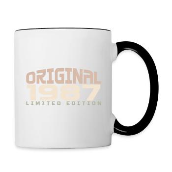 Millésime 1987 Édition Limitée 1987 Anniversaire - Mug contrasté - blanc/noir - Droite