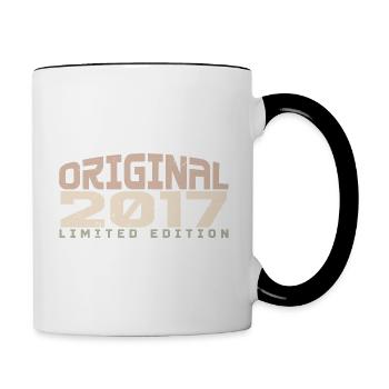 Vintage 2017 Limited Edition 2017 Birthday - Contrasting Mug - white/black - Right