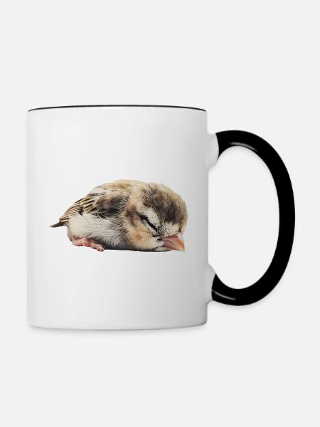Finch Bird - Tasse zweifarbig - Weiß/Schwarz