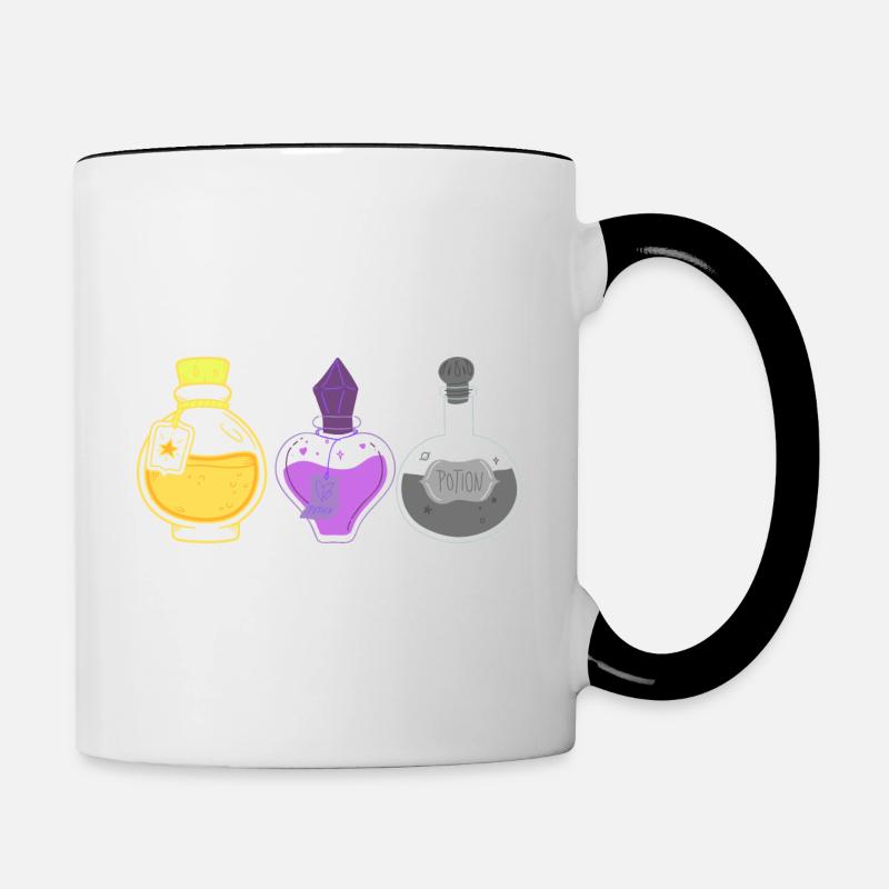 Non binary potions - Tasse zweifarbig - Weiß/Schwarz