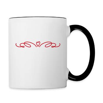 Bichette d'amour cadeau fête des mères maman - Mug contrasté - blanc/noir - Droite