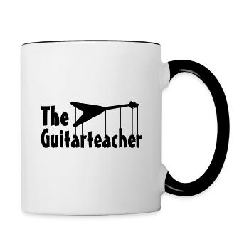 Guitar Teacher 2 - Tasse zweifarbig - Weiß/Schwarz - Rechts