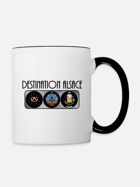 Reiseziel Elsass BCB #tshirtalsace - Tasse zweifarbig - Weiß/Schwarz