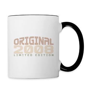 Vintage 2008 Limited Edition 2008 Birthday - Contrasting Mug - white/black - Right