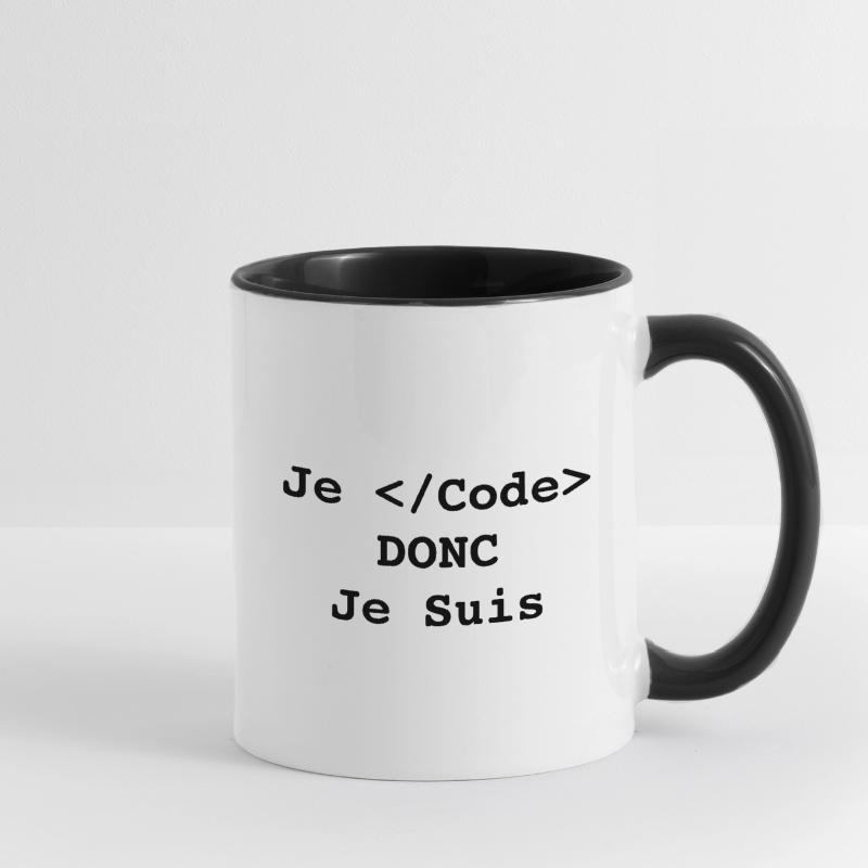 Ich programmiere, also bin ich Informatiker und Programmierer Tasse zweifarbig