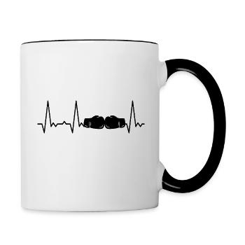 Boîtes de pulsation - Mug contrasté - blanc/noir - Droite