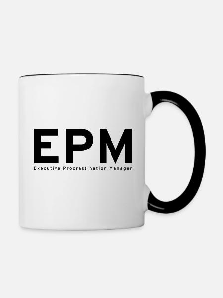 EPM – Aufschiebeleitung - Tasse zweifarbig - Weiß/Schwarz