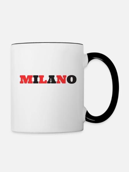 Milano Milan Mailand - Tasse zweifarbig - Weiß/Schwarz