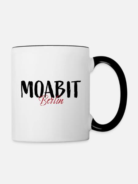 Moabit - Tasse zweifarbig - Weiß/Schwarz