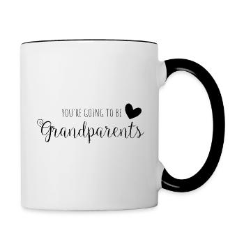 You're going to be grandparents - Contrasting Mug - white/black - Right