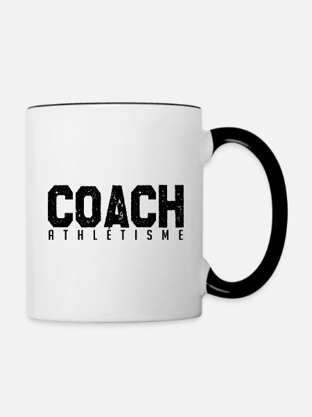 Athletiktrainer. Athletiktrainer. Trainer. - Tasse zweifarbig - Weiß/Schwarz