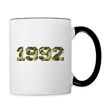 Cadeau d’anniversaire 1992 Vintage 1992 Army - Mug contrasté - blanc/noir - Droite
