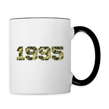 Cadeau d’anniversaire 1995 Vintage 1995 Army - Mug contrasté - blanc/noir - Droite