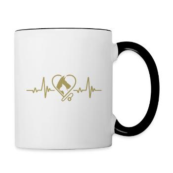 Tierarzt Tiere Tierarzt - Tasse zweifarbig - Weiß/Schwarz - Rechts