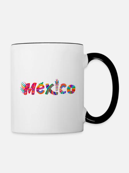 Mexico - Fiesta Party - Tasse zweifarbig - Weiß/Schwarz