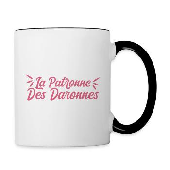 The Patron Saint of the Daronnes - Contrasting Mug - white/black - Right