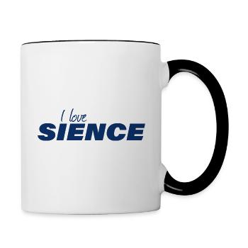 J’AIME LA SCIENCE - Mug contrasté - blanc/noir - Droite